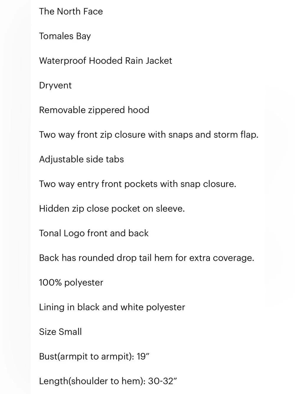 The North Face excellent has